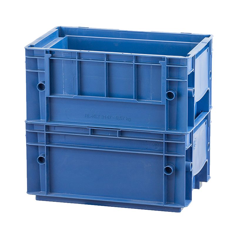 RL-KLT 3147 Stacking Box - 297x198x147.5mm - 8.67 Liters - Closed