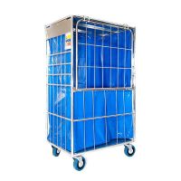 Laundry Cage with Liner - 900x665x1660mm - Drop Gate, Fully Enclosed 