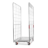 A nestable roll container 2-witch retail 800x700x1770mm - with straps