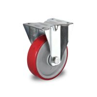Fixed castor 100mm diameter ball bearing - PA / PU