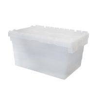 Lidded Tote Box - 600x400x320mm - 60 Litres - Transparent