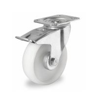 Swivel castor braked 100mm diameter roller bearing - PA