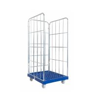 Roll container 3 plug fences 810x720x1620mm - with strap