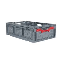 Folding Plastic Crate, perforated - 39L - 600x400x185mm