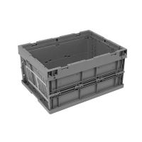 Collapsible plastic container 396x297x214mm - closed bottom and side walls