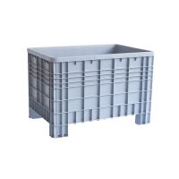 Plastic pallet 1160x800x800mm - 4 feet, ribbed bottom and closed side walls, and