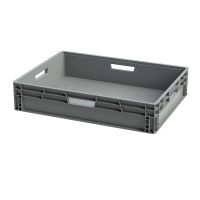 Euro Plastic Stacking Tray - 800x600x170mm - 68 Litres, 4 Handles