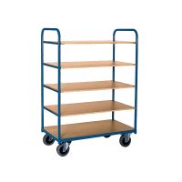 High shelf truck 910x500x1495mm two side rails - 5 shelves