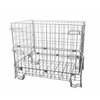 Folding metal wire container 1200x800x1000mm - galvanized