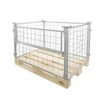Collapsible wire set-up wall 1200x800x800mm, galvanized, 1 folding frame on the long side