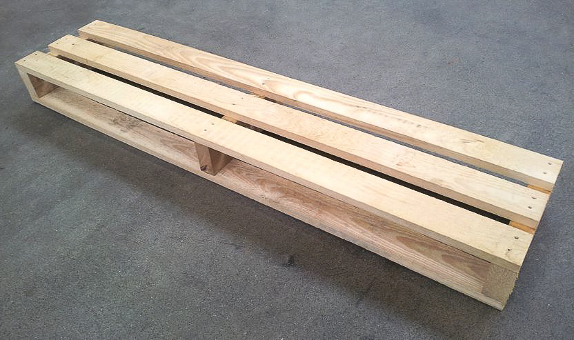 Custom wooden pallet made especially for the production of TV sets