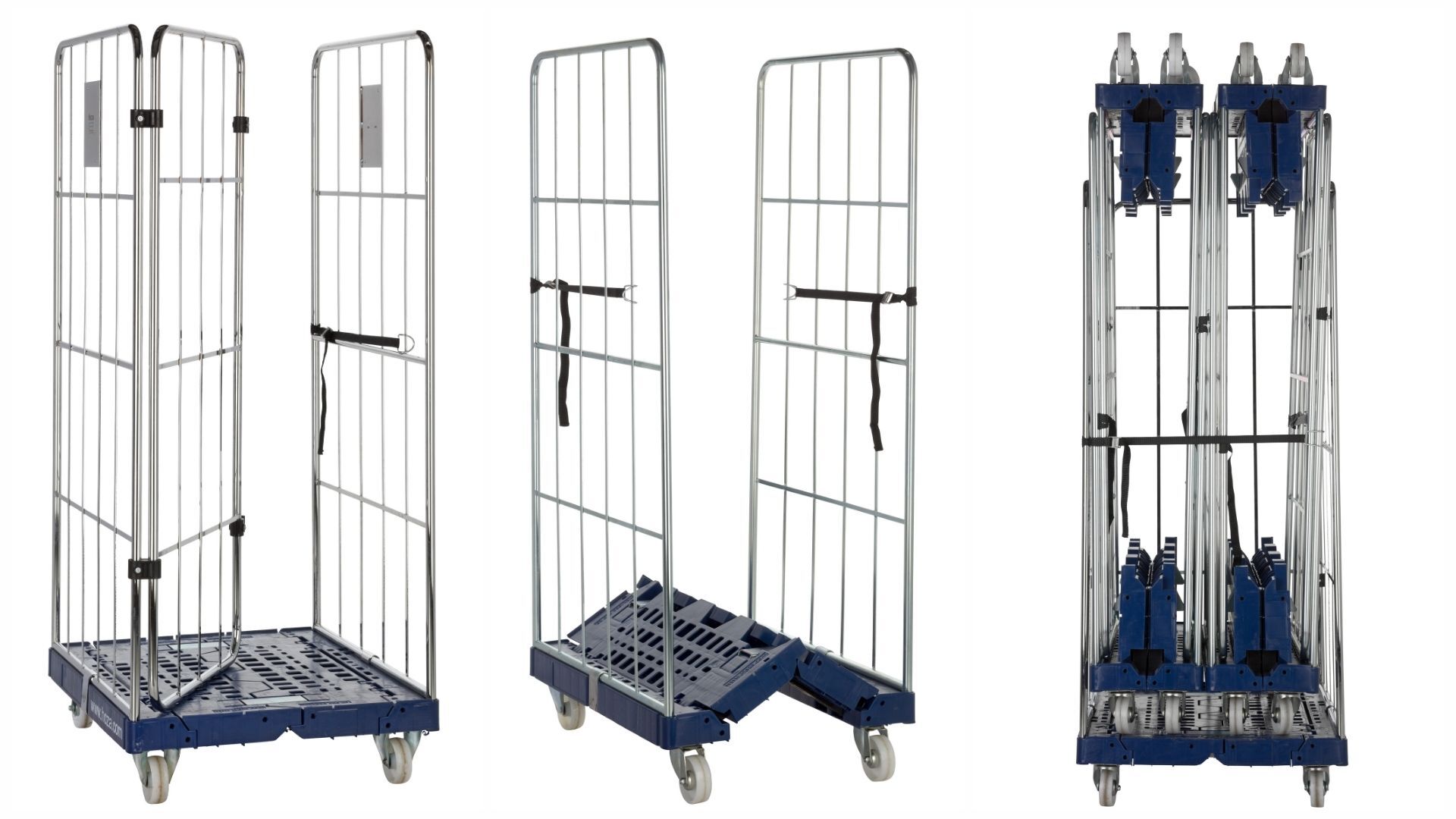 Stages of folding the rollcontainer